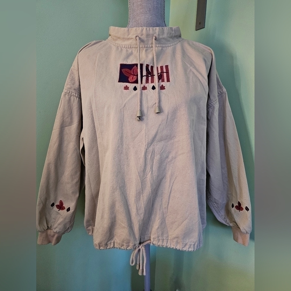 vintage tan Christopher & Banks women’s Size Medium heavy weighted long sleeve